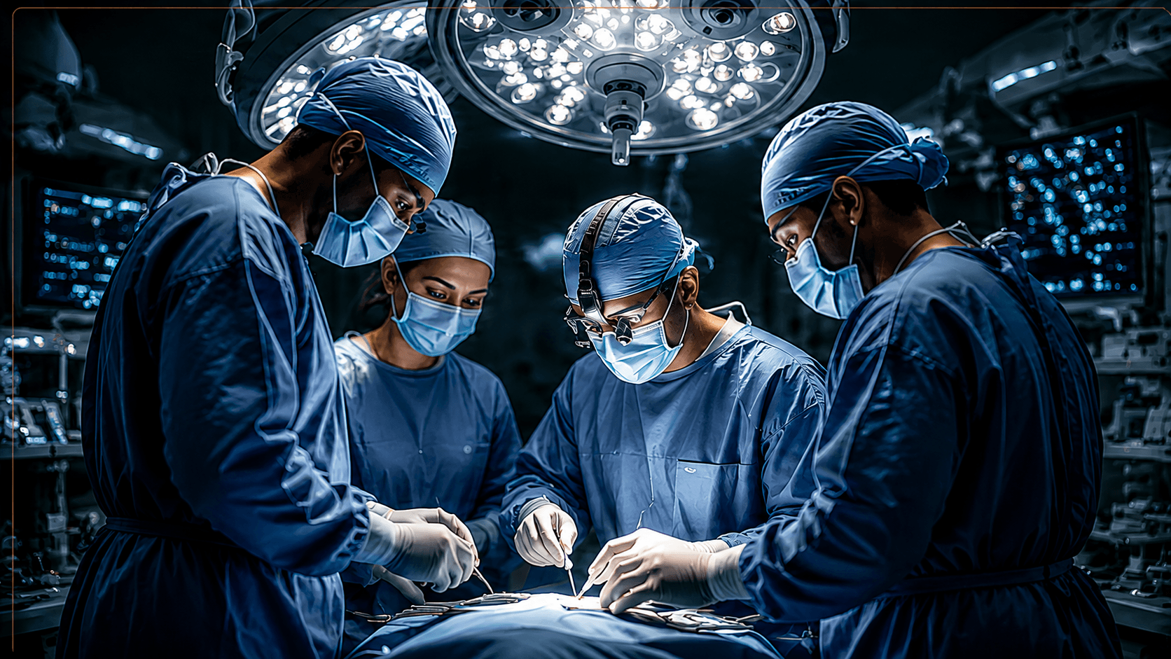 Surgical team providing expert healthcare support
